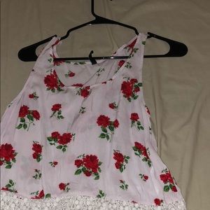 Rose tank top.